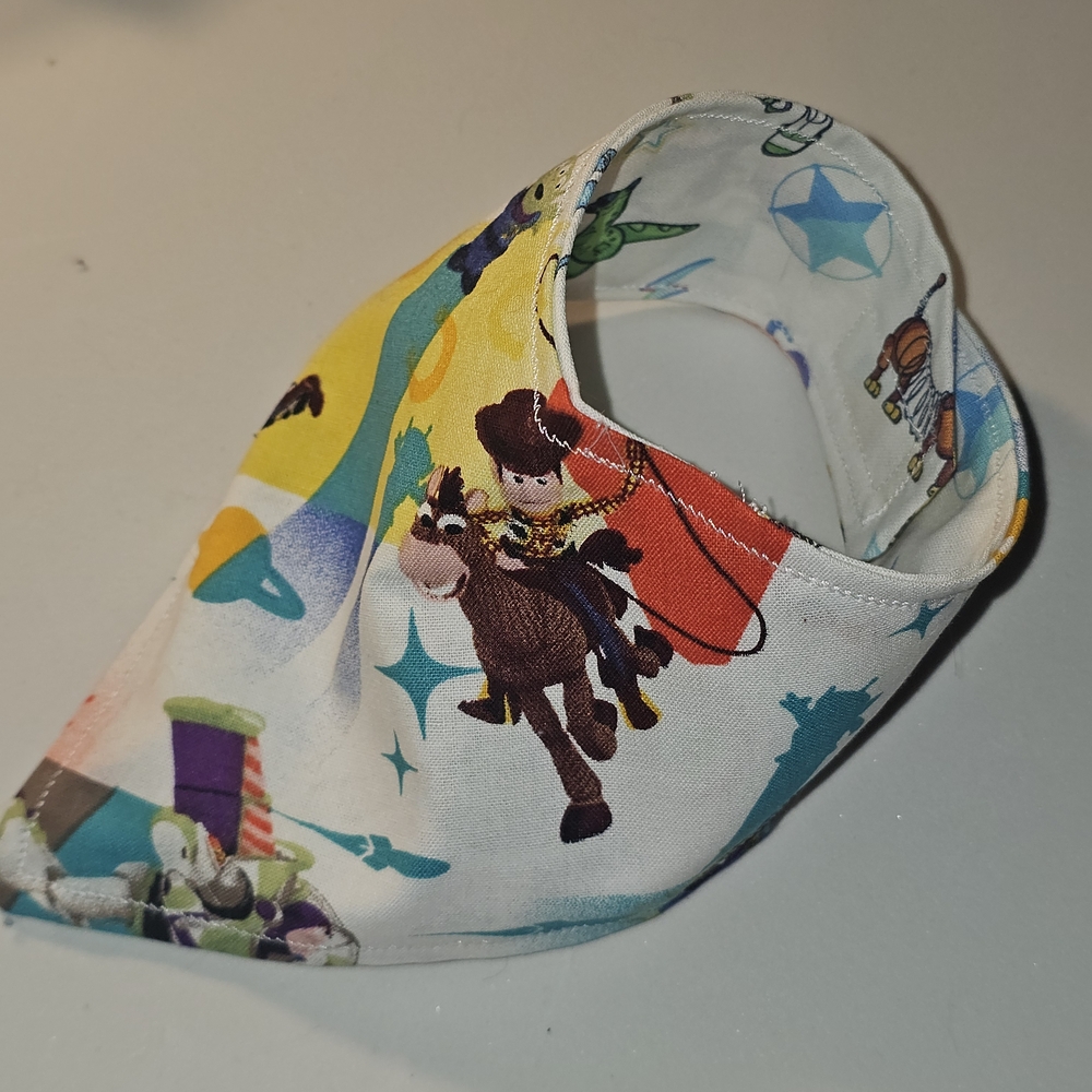 Hand Cafted Reversible Small Pet Bandana || Toystory
